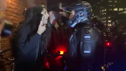 Antifa Girl Arrested After Spitting In Officer's Face