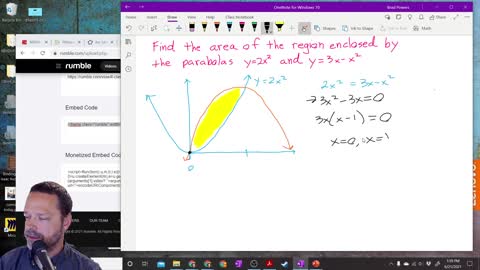 Calculus 2 - Some easy examples of Areas between two Curves