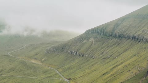 fog over mountainside