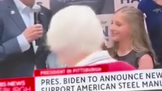 DESPICABLE: Biden Creeps Out Little Girl On Live TV