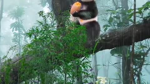 Panda food eatting video