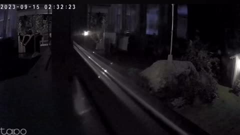 Blue apparition caught on CCTV.