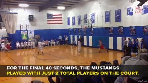 High School Basketball Team Holds On To Win Despite Playing 2 Players