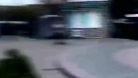 Tire Rolls Down Hill and miraculously misses all objects