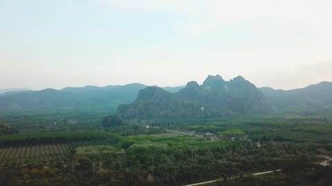 Beautiful wet and green panorama taken from above