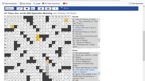 NY Times Crossword 25 Jun 23, Sunday