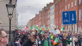 Irish Citizens Rally En Masse to Protest Against Mass Immigration Surge WWG1WGA ❤️ 🇺🇸🇮🇪