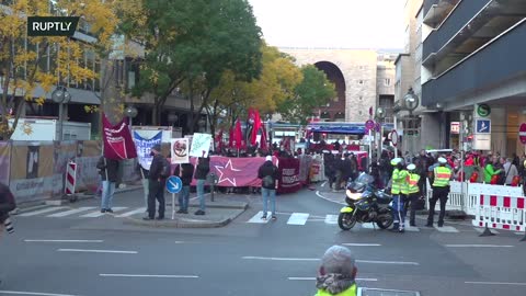 LIVE: Stuttgart / Germany - Antifa protests in support of left-wing politics - 23.10.2021