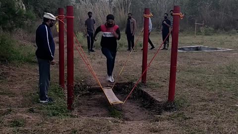 Hanging log obstacle issb #workout #issb #physical #fitnessgoals