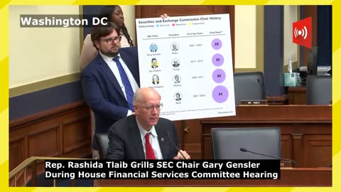 Rep. Rashida Tlaib Grills SEC Chair Gary Gensler During House Hearing in Washington D.C.