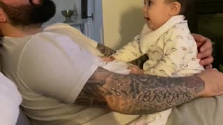 Daughter Waits For Dad To Look And Laugh