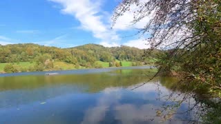 BEAUTIFUL MORNING IN THE SWISS RURAL Early autumn