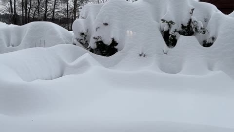 Deep Snow Buries Homes in Norway