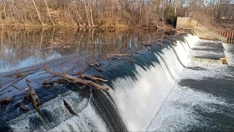 Williams Dam - East Fork, White River during drought of 2023