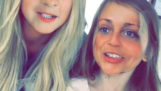 Mom and daughter engage in hilarious face swap