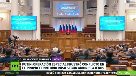 Se qualcuno interviene nella situazione in Ucraina dall'estero,la risposta sarà "rapida",ha detto mercoledì il presidente Vladimir Putin in un incontro con i membri del consiglio legislativo del paese.