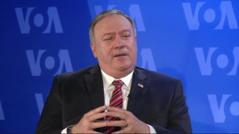 Secretary of State, Mike Pompeo at Voice of America