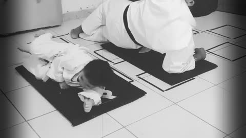 karate training with my daughter