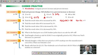 Algebra 1 - Chapter 2, Lesson 11 - Percent Increase and Decrease