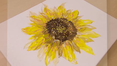 Sunflower _ Palette knife painting technique _ Easy creative art
