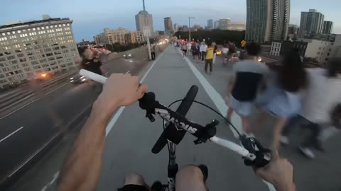 On the Brooklyn Bridge Bike Lane