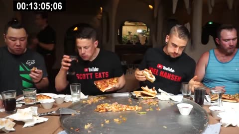 Undefeated 40" Pizza Challenge (25 Pounds)! The Biggest Pizza Challenge In Canada | Man Vs Food