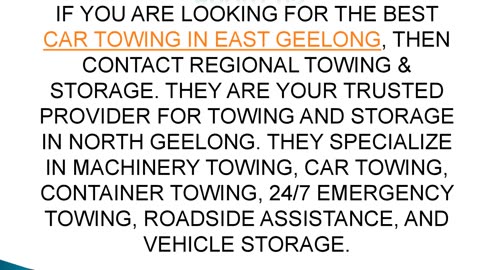 Best Car Towing in East Geelong