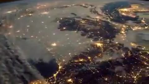 Earth at night viewed from space