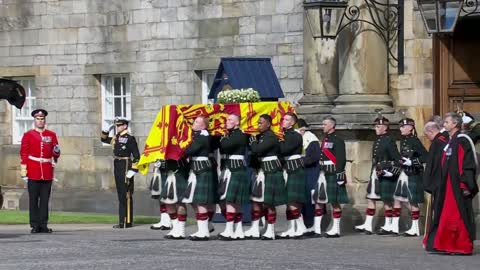 King Charles and his siblings walk behind Queen’s coffin