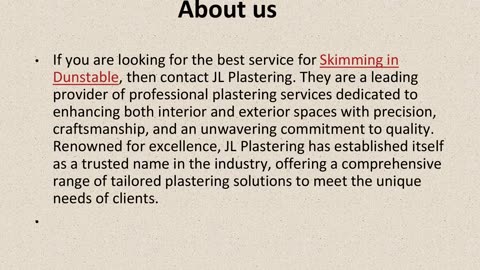 Get The Best Skimming in Dunstable.