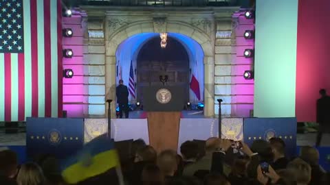 President Joe Biden Delivers Remarks On Russia Ukraine Conflict From Warsaw Poland