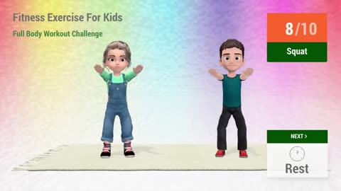 Full body fitness exercise for kids