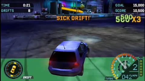 NFS Underground Rivals - Drift Attack Event 7 Silver Difficulty(PPSSP HD)