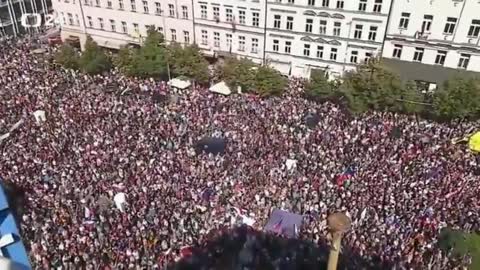 Protest: Making Czech Republic Great Again. Protest in Prague