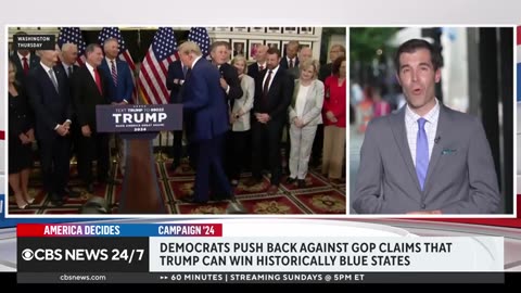 Democrats push back at claims Trump can flip blue states CBS News