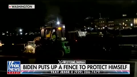 Biden Puts up Fence around the U.S. Capitol to protect himself during SOTU Today