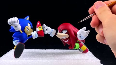 Create Sonic VS Knuckles (Classic.ver) with Clay _ Sonic Origins Plus [kiArt]