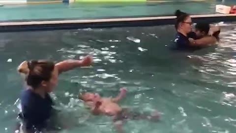Babies know how to swim.