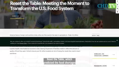 Rockefeller Foundation Predicted Food Shortages With ‘Reset the Table’