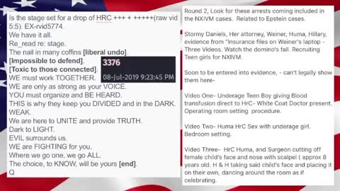 The Storm Has Arrived! The Final Stage of Q's Plan! Time to Release HRC Sex Tapes +++ Indictments!