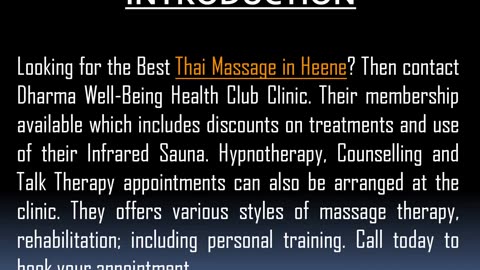 Best Thai Massage in Heene