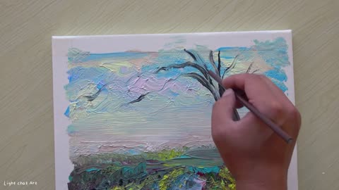 Super Easy Acrylic Landscape Painting Tips