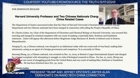 President Trump and Jeffrey Epstein's Lawyer Alan Dershowitz on Nano Tech China Connection