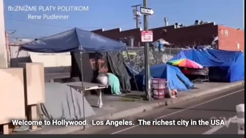 Welcome to Hollywood. Los Angeles. The richest city in the USA.