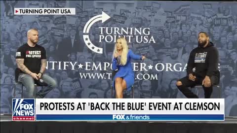 Fox News Tomi Lahren speaks at 'Back the Blue' Event after protest