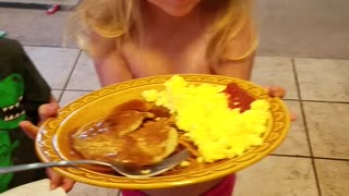 Little Miss Manners tells dad "you're welcome" instead of "happy father's day!"