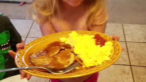 Little Miss Manners tells dad "you're welcome" instead of "happy father's day!"