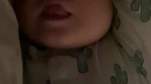 Baby talks himself to sleep