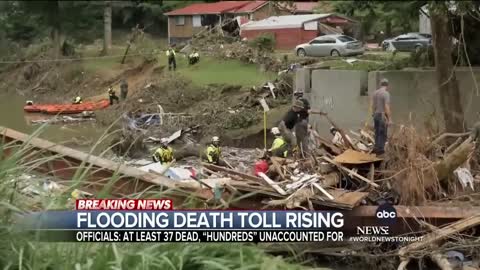 Death toll due to extreme flooding in Kentucky at least 37 people