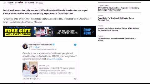 Kamala Harris Destroyed on Twitter After Shilling for Yearly Covid Vaccine